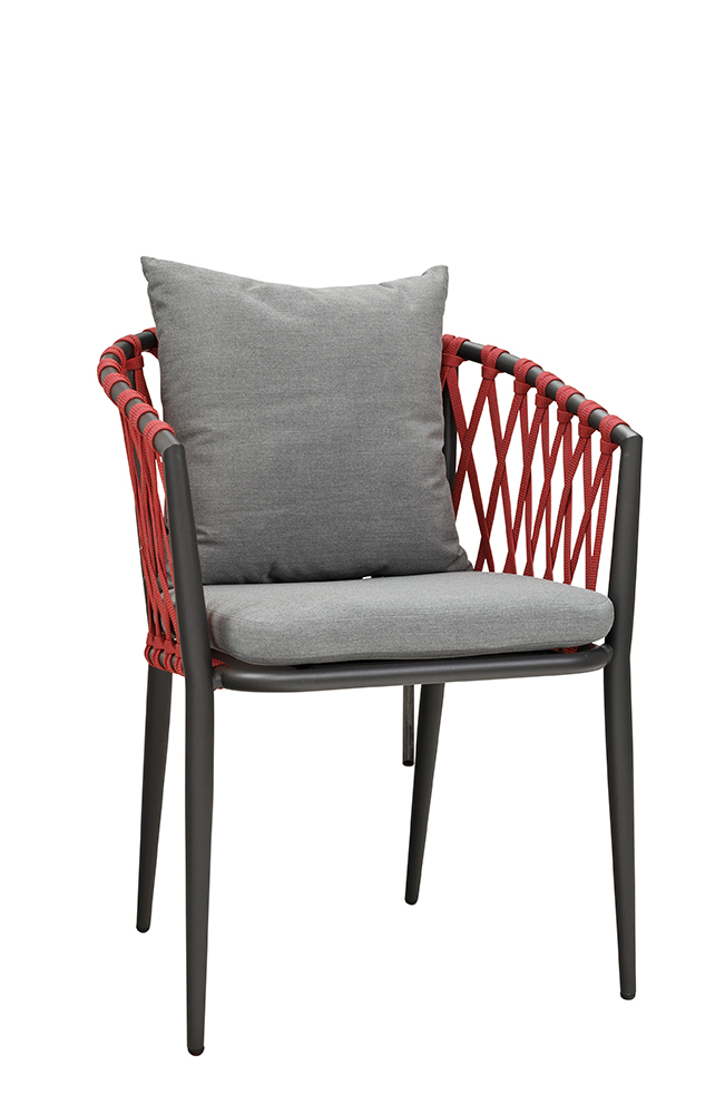 Stuhl Cosma red grey