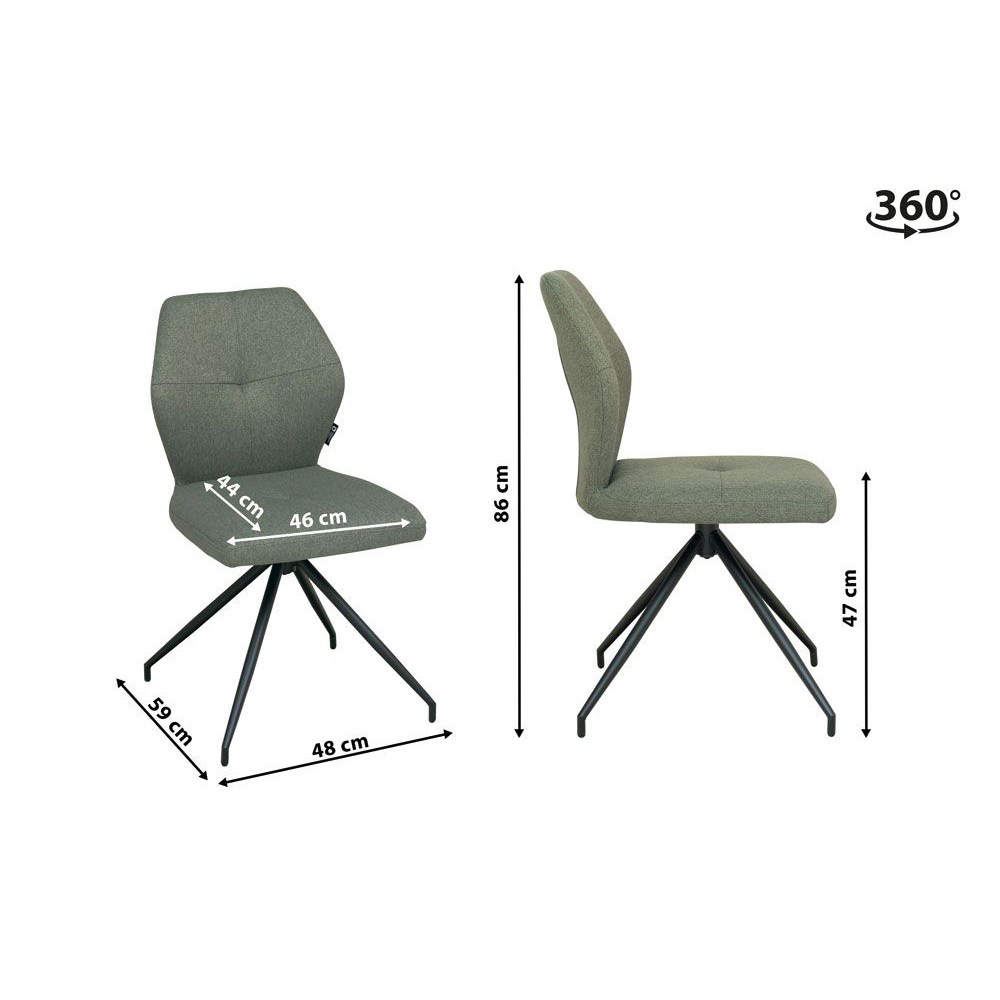 Polsterstuhl Ranu Turn OTTE Green