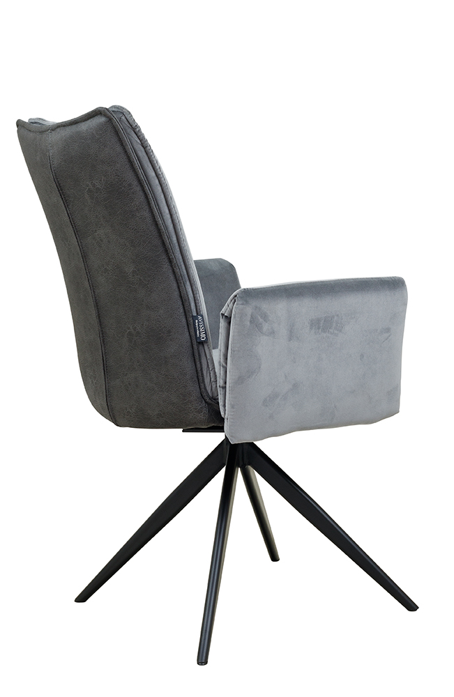 Stuhl Edmo-Arm DUO Gris