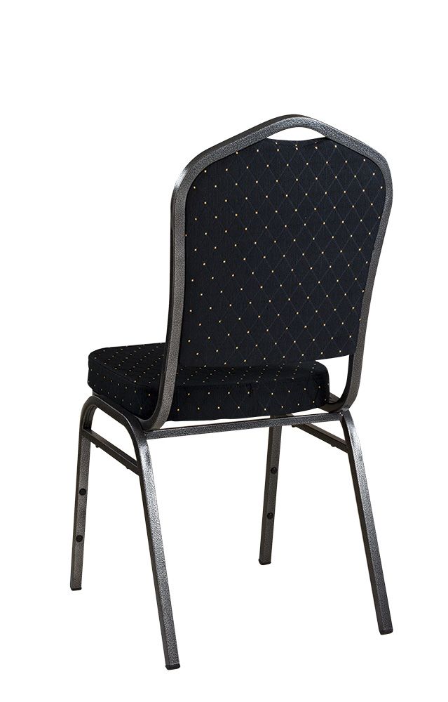 gastronomie-konferenzstuhl-rom-eco-_2 Dekor: Hammerschlag Anthrazit/Bezug: Schwarz mit Punkten