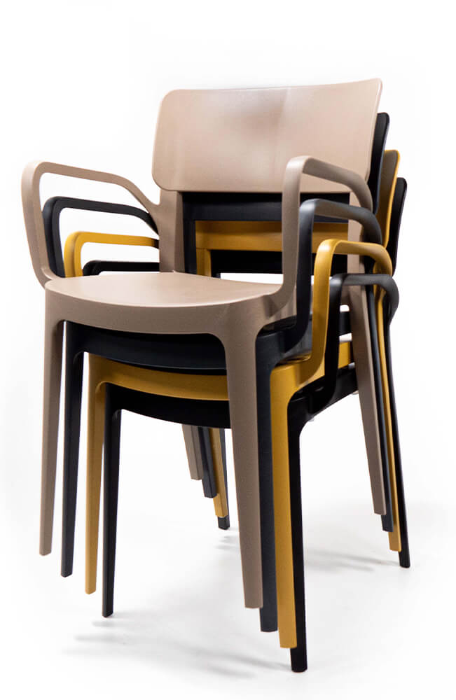 Stuhl Wino Arm Sand Beige