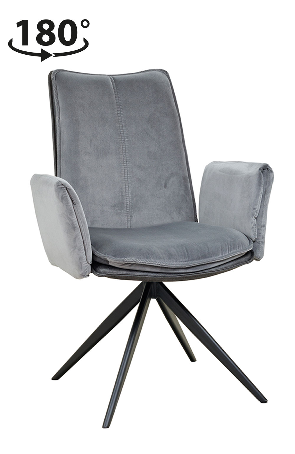 Stuhl Edmo-Arm DUO Gris