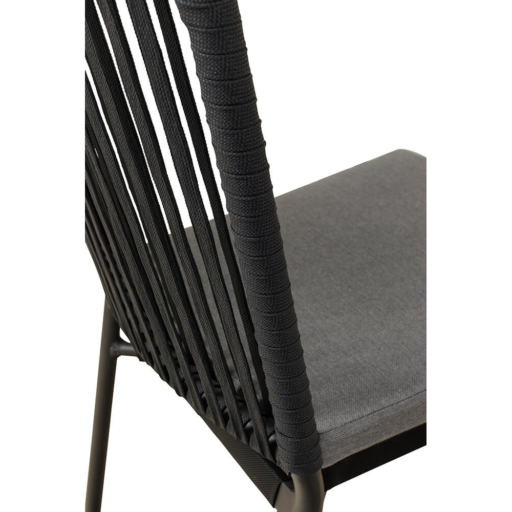 Terrassenstuhl Lomanu Dark Grey | ohne Rückenkissen