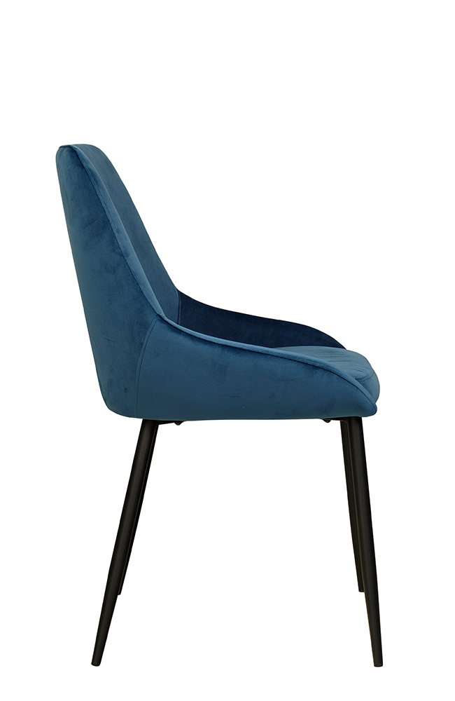 Stuhl Nedano Blue Velours