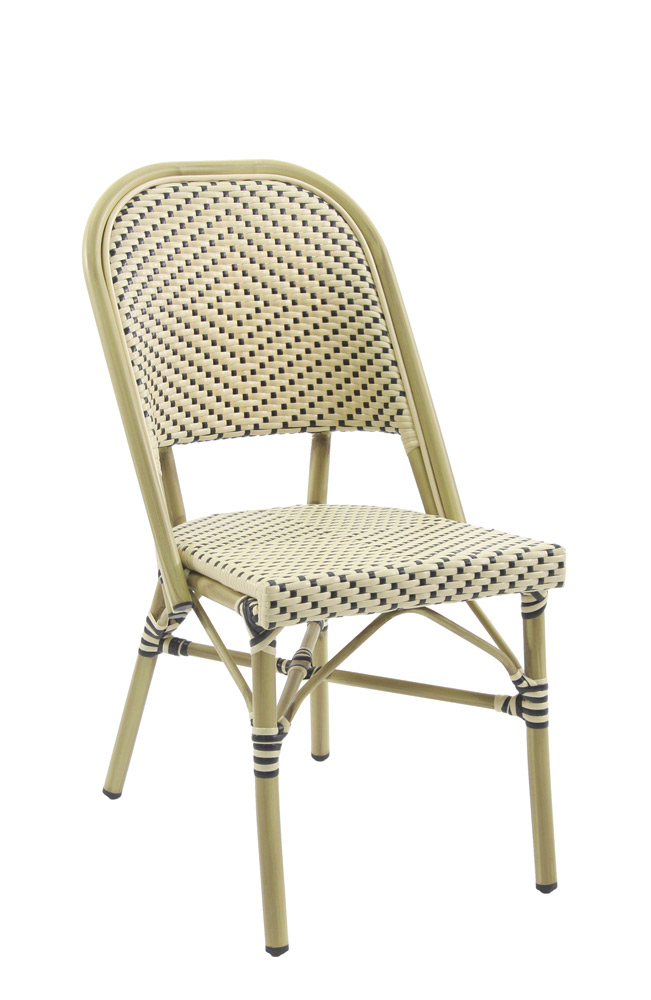 Stuhl Pratao Bistro Rotan White-Black Stuhl Pratao Bistro Rotan White-Black