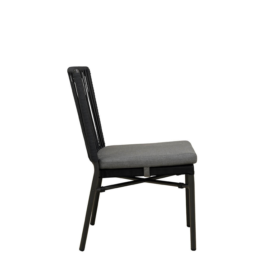 Terrassenstuhl Lomanu Dark Grey | ohne Rückenkissen