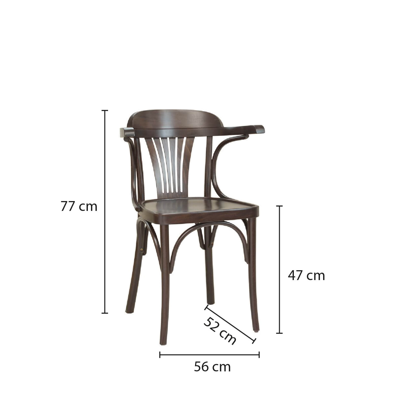 Bistro-110_Masse Bistrostuhl B-110