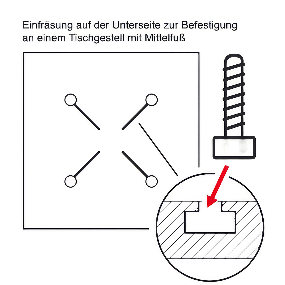 HPL Tischplatte Compactline Industrial Dark Grey