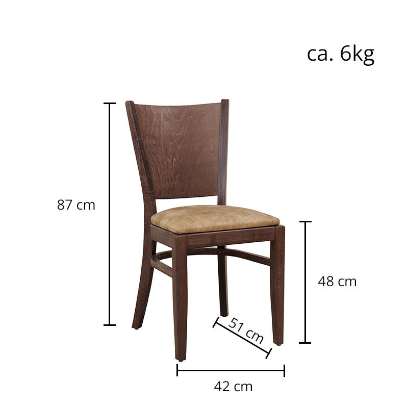 gastronomie-holzstuhl-dario-p_masse Stuhl Diano-P