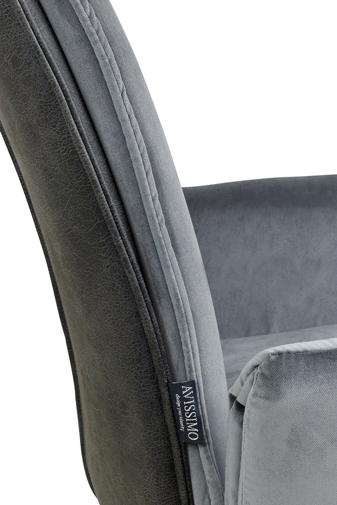 Stuhl Edmo-Arm DUO Gris