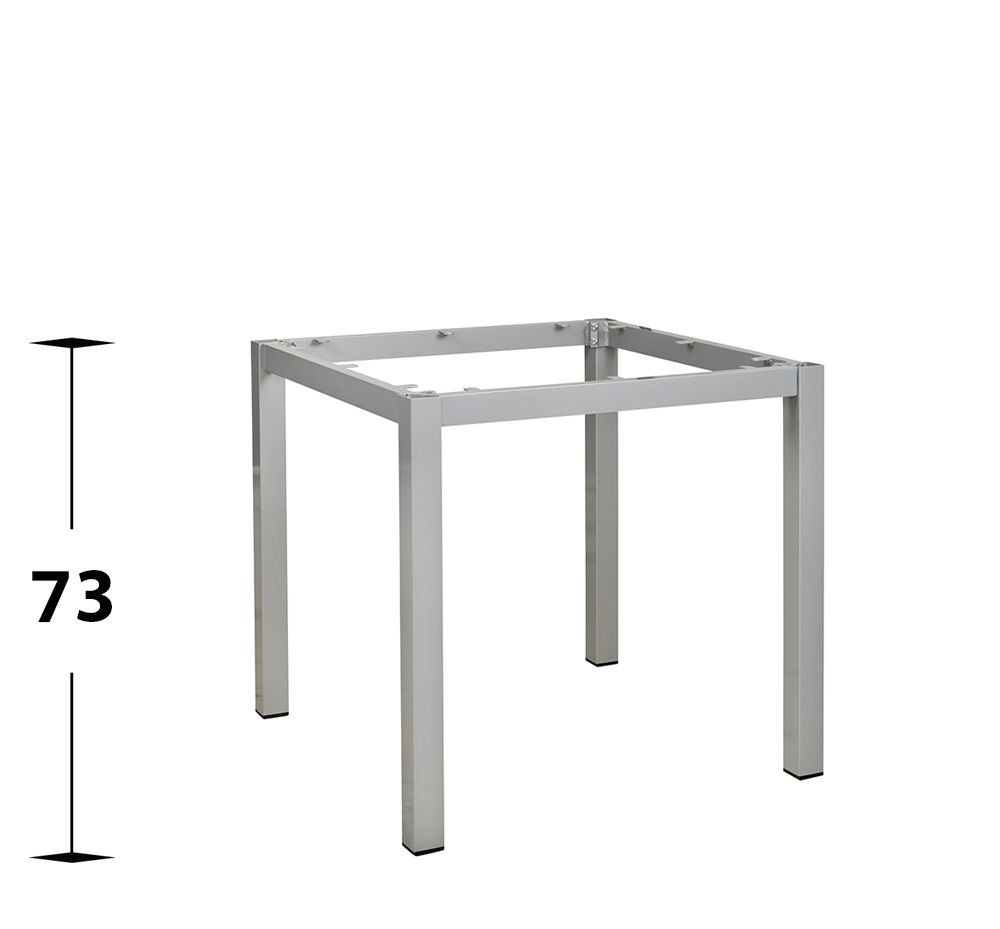 Tisch Leano-Silber 80x80
