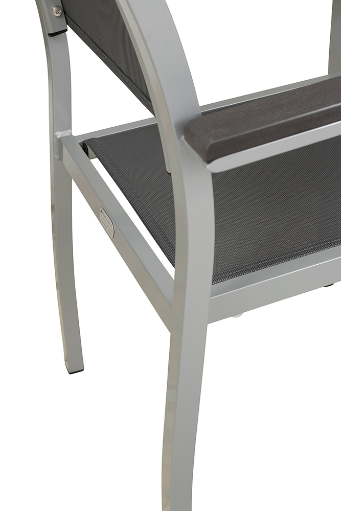 Stuhl Georgina Silber-Mixed-Grey