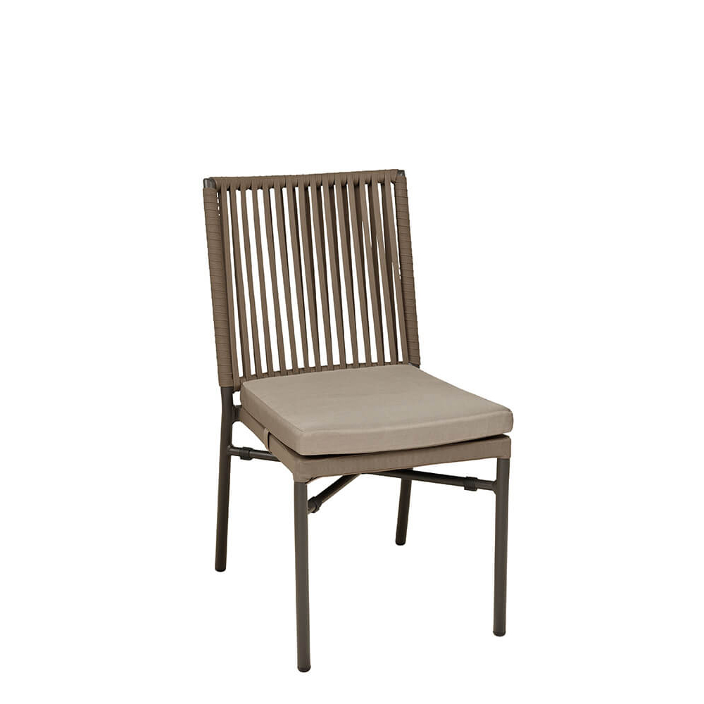 Terrassenstuhl Lomanu Taupe | ohne Rückenkissen