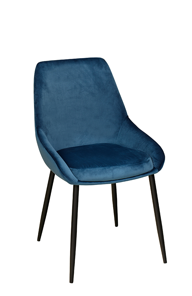 Stuhl Nedano Blue Velours