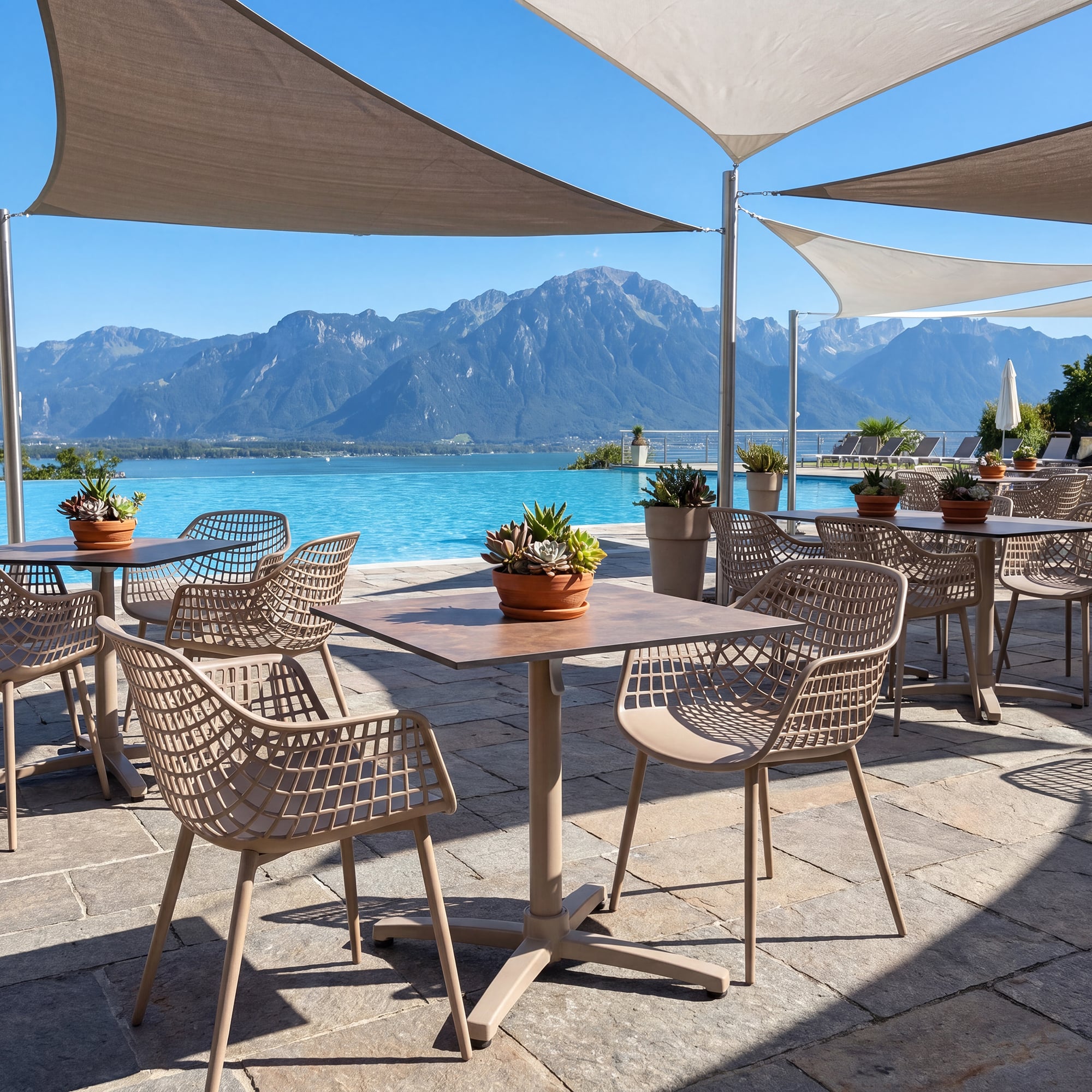 Outdoortisch Nora Clap Taupe