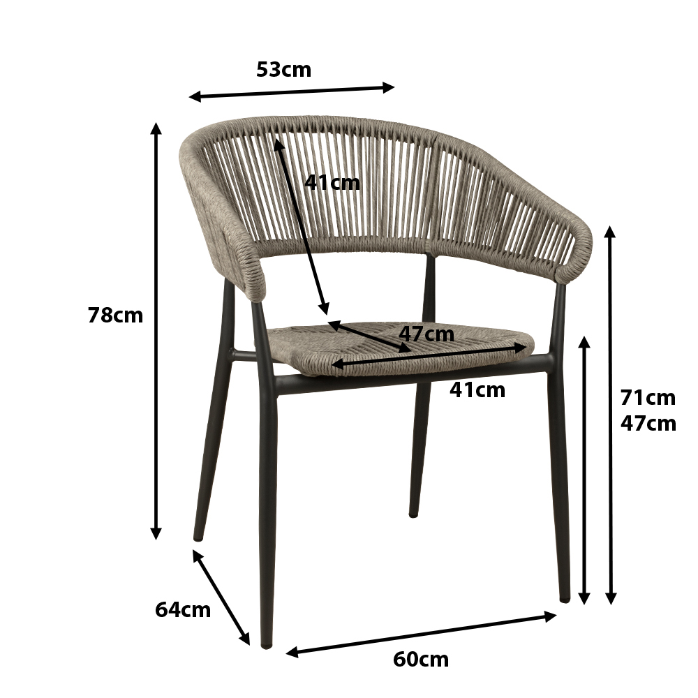 Stuhl Jadora Silver Grey